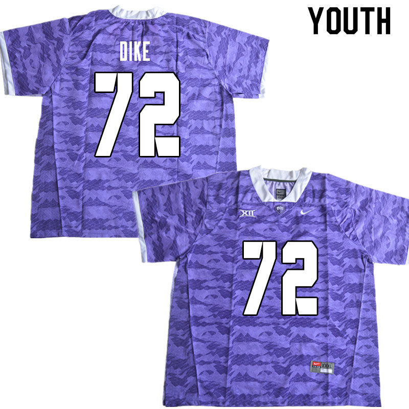 Youth #72 Kris Dike TCU Horned Frogs College Football Jerseys Sale-Limited Purple - Click Image to Close